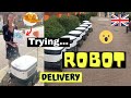 Having Fun With Starship Robots Food Delivery Service! Milton Keynes U.K. Ang galing! Nakakatuwa.