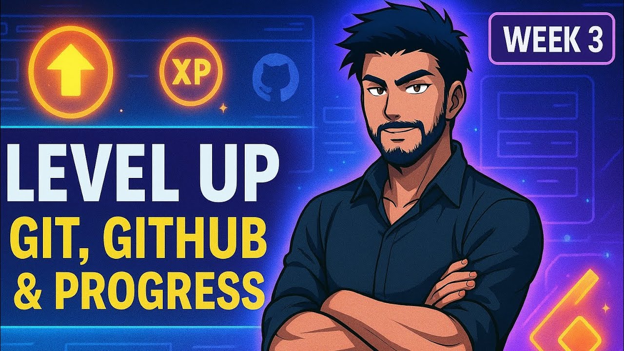 🎮 LEVELING UP My AI Journey – Week 3 | HTML, CSS & GitHub Progress