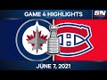 NHL Game Highlights | Jets vs. Canadiens, Game 4 - Jun. 7, 2021