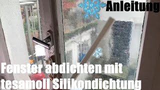 Fenster (Altbau) abdichten m. tesamoll Premium Flexible Selbstklebende Silikondichtung zum Isolieren