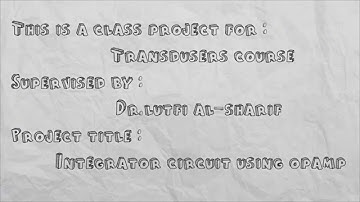Opamp integrator tutorial