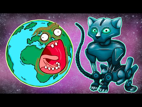 КОТИК РОБОТ съел город. ИГРА Tasty Planet Forever №1 на Хвостик ТВ