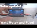 Solar watt meter and fuse install