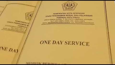 Pelayanan Perizinan Satu Hari Jadi (One Day Service) | DPMPTSP Kota Denpasar