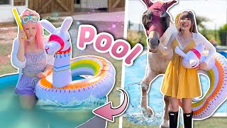 24 Stunden Poolday mit den Pferden 💦 | ViktoriaSarina