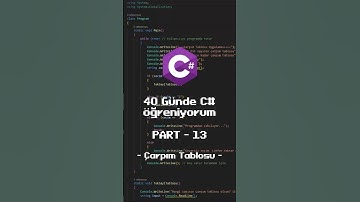 40 Günde C# Öğreniyorum | 13. Gün - Çarpım Tablosu Uygulaması
