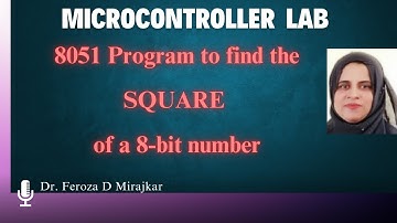8051 program to find the SQUARE of a 8 bit number