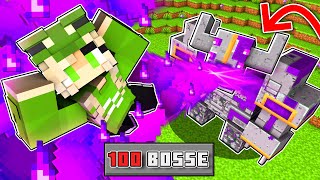 ich habe gegen 100 BOSSE in MINECRAFT gekämpft!