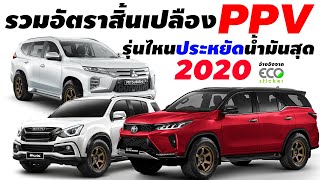 Rating of popular PPVs, which models are the most fuel efficient 2020