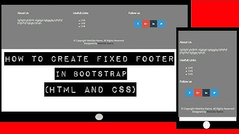 How To Create Fixed Footer In Bootstrap