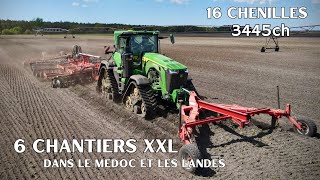 XXL FARMS in France | 3445 chv | 16 chenilles pour les préparation des semis dans le sud ouest