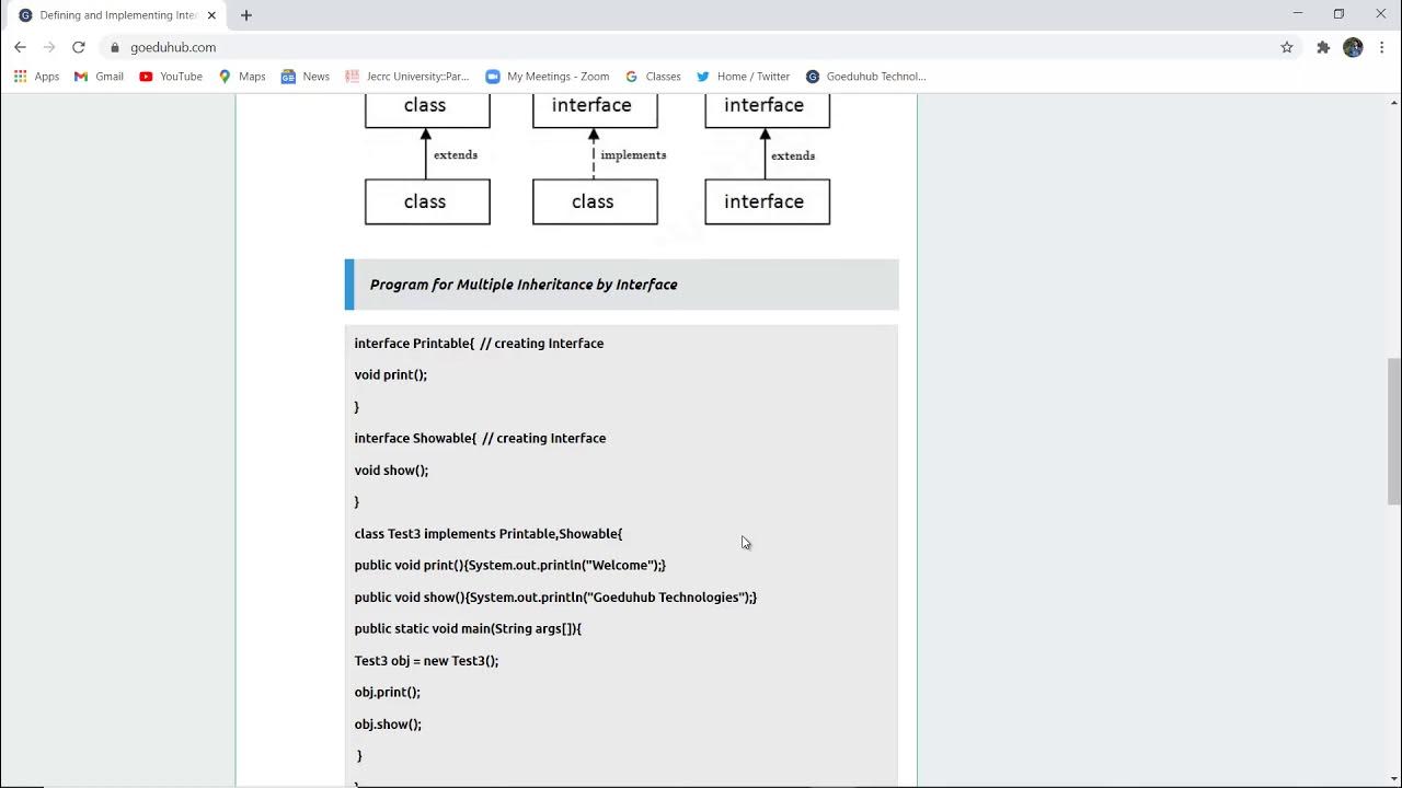 Defining and Implementing Interfaces in Java - YouTube