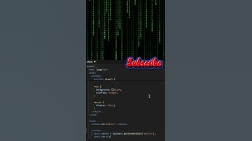 ⚡ This Hacker Code Will Shock You — Matrix Rain in 10 Lines! 💻🧠 #coding #matrix #hacker #javascript