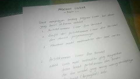 Program Linear-Bagian 1-
