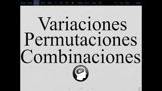 Combinatoria variaciones permutaciones combinaciones
