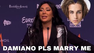 Eurovision 2021: Sanja crushing on Damiano for 1 minute and 56 seconds straight
