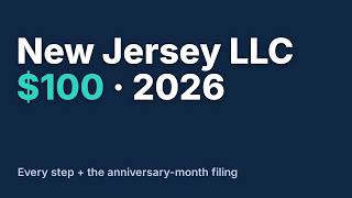Details New Jersey LLC 2026 - How to Start an LLC in New Jersey ($100 Fee) Guide