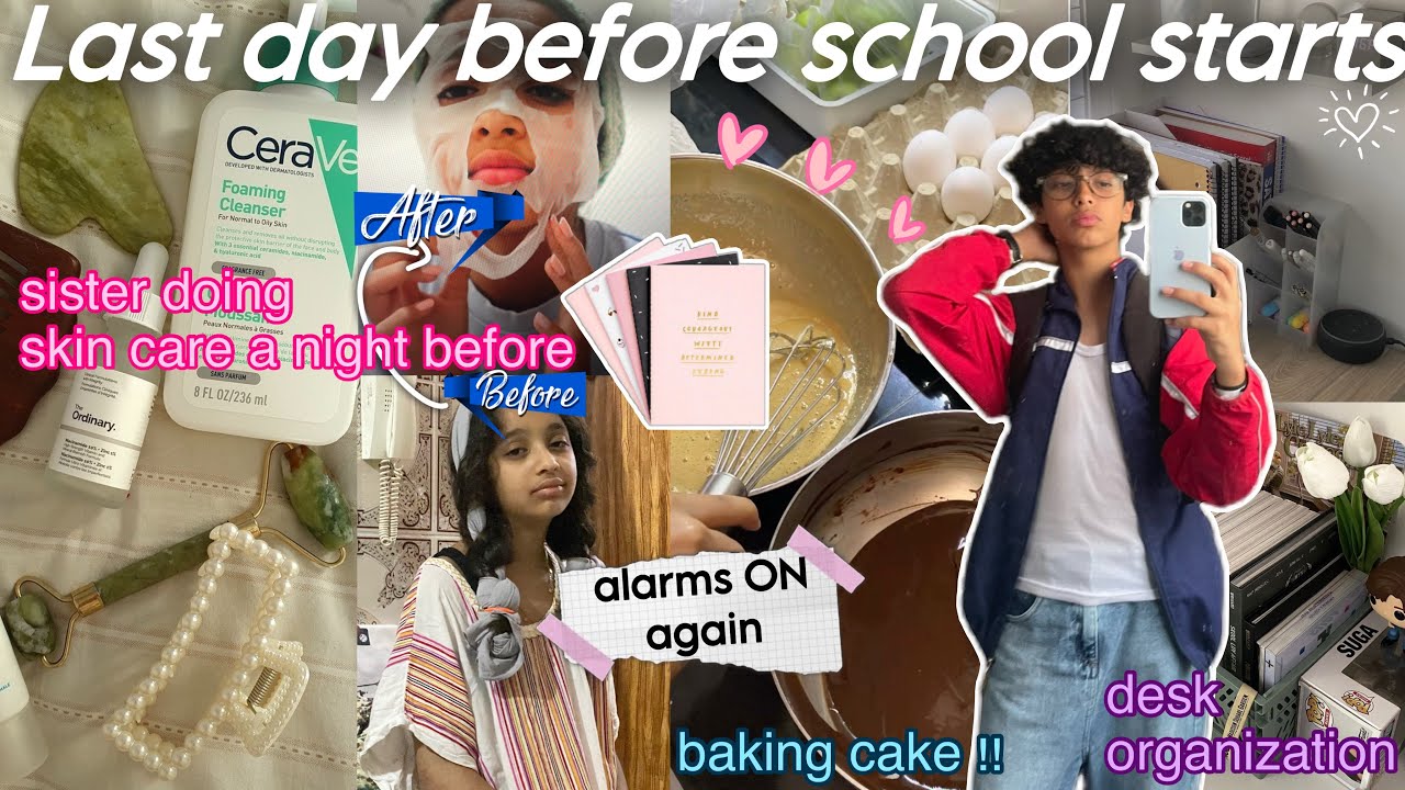 Last day BEFORE school📚🛁🧘🏻‍♂️|دوزوا معنا اخر يوم في العطلة قبل الدخول المدرسي كعائلة😭🎊روتينا الحقيقي