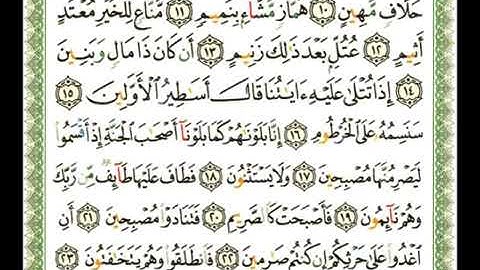 68  - سورة القلم 💚القارىء الشيخ    ناصر القطامي