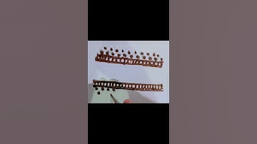 negative filling mehndi small border mehndi design tutorials step-by-step #art