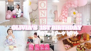 OLIVIA'S 1ST BIRTHDAY PREP VLOG | DIY Cake Smash, Party Prep & Decorate With Me