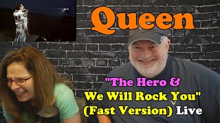 Reaction to Queen "The Hero/We Will Rock You" (Fast Version) Live