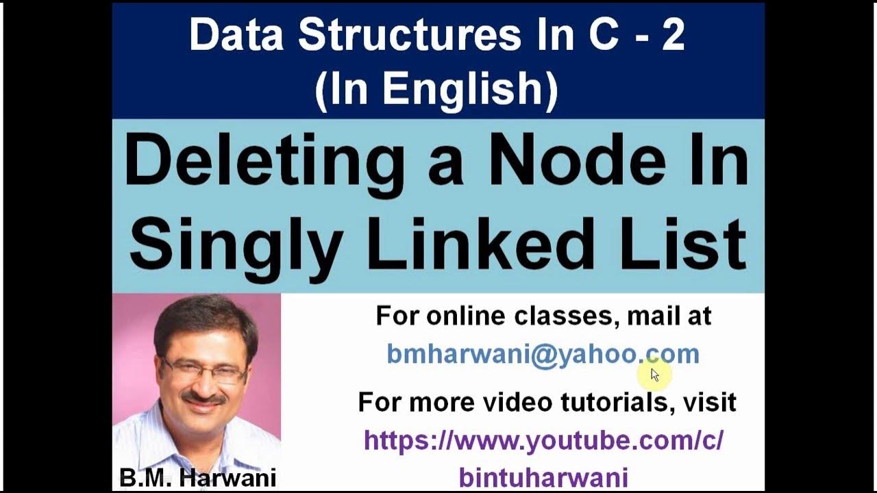 C program to delete a node from singly linked list [English] - YouTube