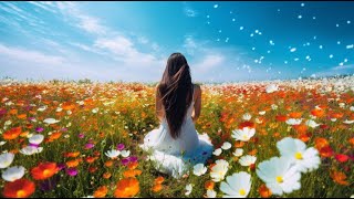 Serenity in Bloom 🌸 Calming Meditation Music and Wind Sounds for Relaxation and Stress Relief