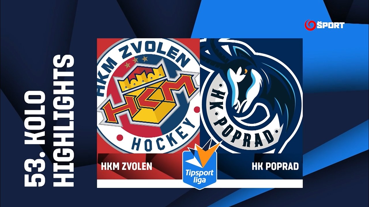 53. kolo: HKM Zvolen – HK Poprad 3:4 pp (0:0, 3:0, 0:3, 0:1)