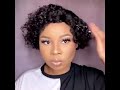 150% densiity 6inch natural black color pixie cut human hair wigs for women