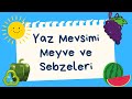 Yaz mevsimi meyve ve sebzeleri