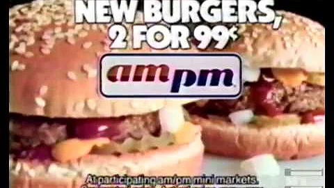 AM PM Mini Market New Burgers Commercial 1987