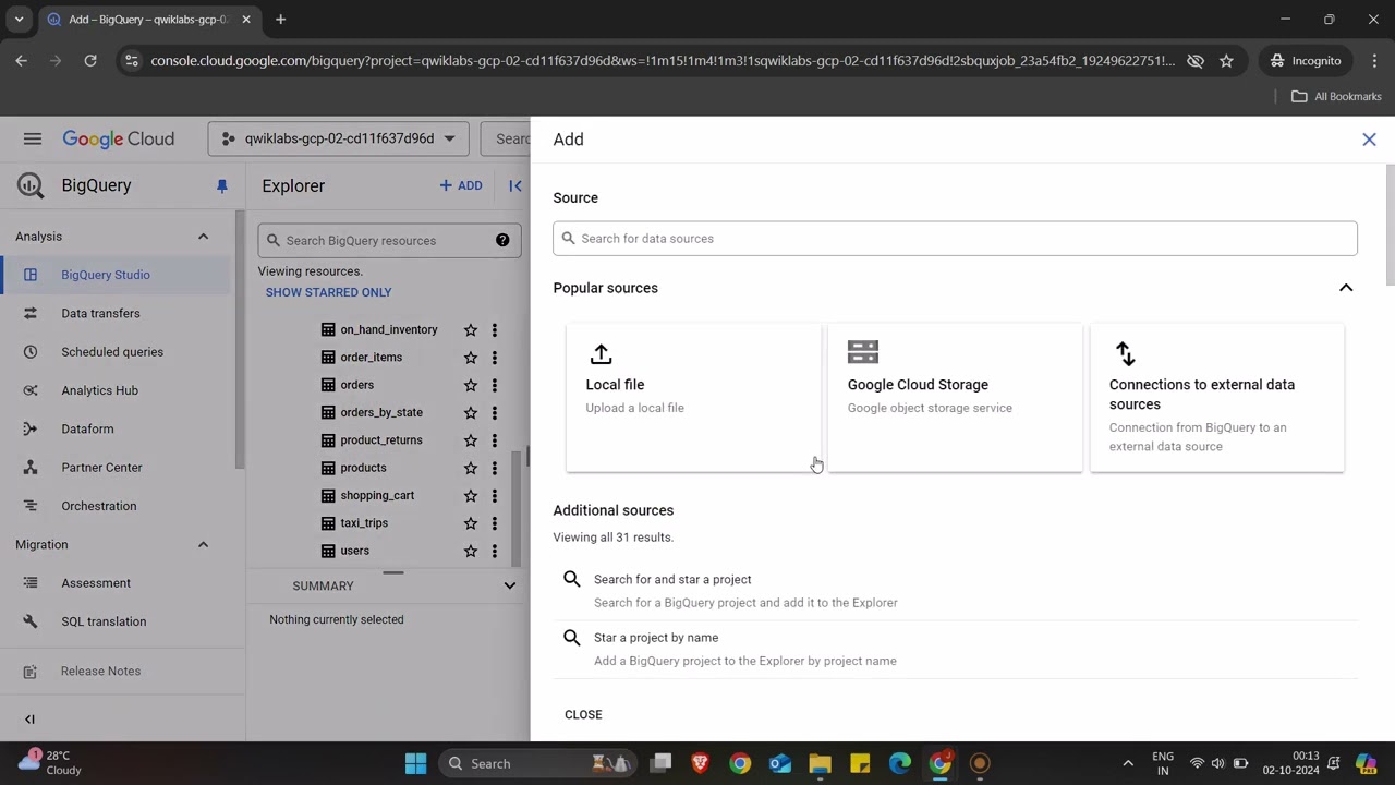 Unit 2 - Lab 3 - Explore a lakehouse - Google Cloud Data Analytics