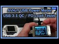 AVHzY CT-3 USB Power Meter USB 3.1 Load Tester Multimeter PD QC 2.0/3.0 With Fan FULL REVIEW