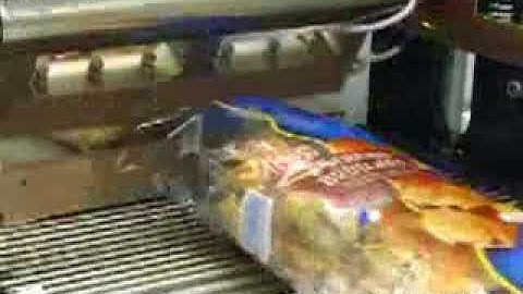 Chocolate breads packaging in flow pack wrapper (HFFS)