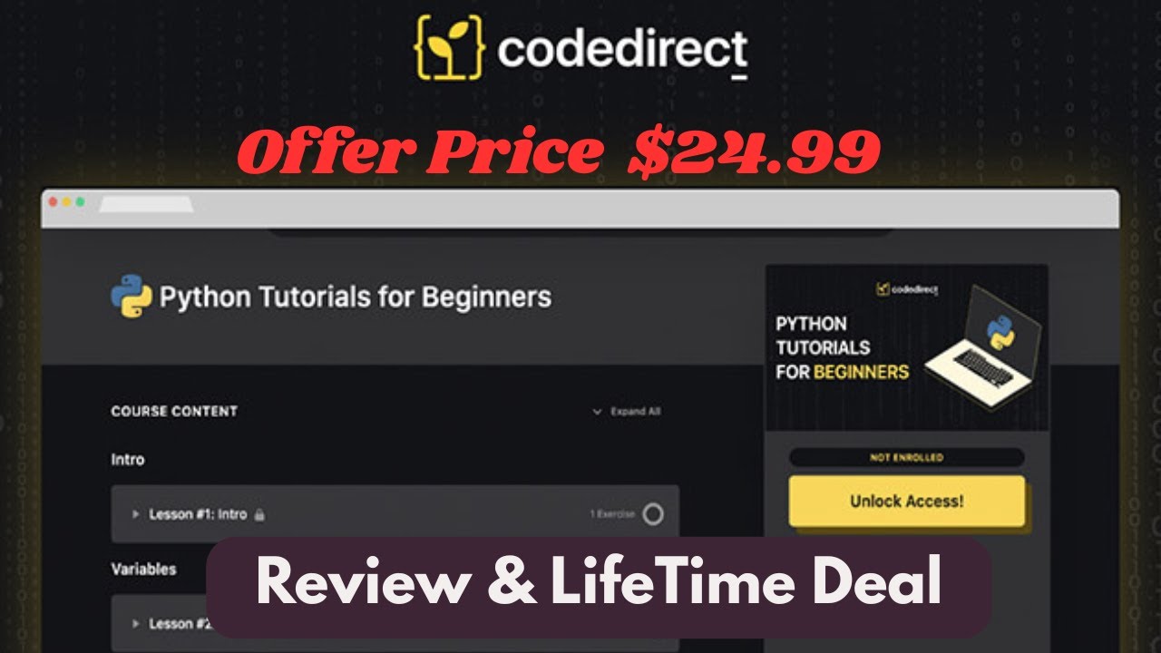 Master Python Faster | Code Direct Lifetime Deal - YouTube