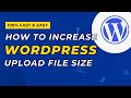 How to Increase WordPress Maximum Upload File Size from cPanel. Increase WordPress Upload Limit