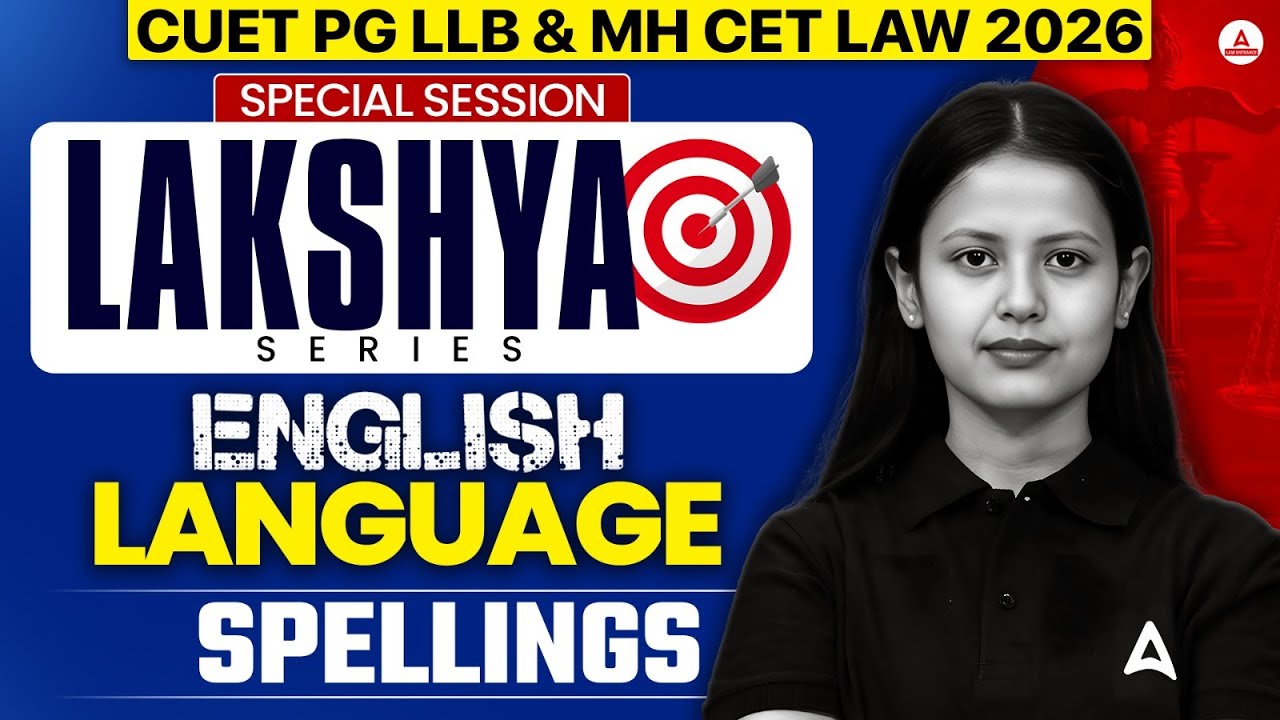 CUET PG LLB & MHCET Law 2026 | English | SPELLINGS | Lakshya Series For ...
