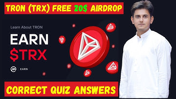 Coinmarketcap Learn & Earn TRON Quiz Answers | Tron (TRX) Worth 20$ Free Airdrop Coinmarketcap