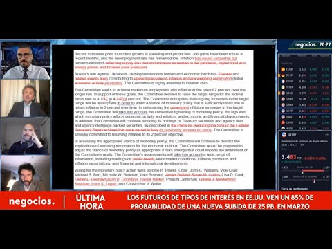 Las tres claves del comunicado de la Fed tras la subida de tipos en 25pbs
