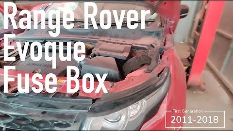 Range Rover Evoque Engine Fuse Diagram and Location