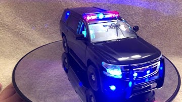 1/24 scale Black Norscot Tahoe with working lights and siren