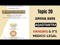 Forensic Science- Agadtantra Hanging Types &amp; Mechanics ....|| Topic 20 || BAMS 2ND PROFF 