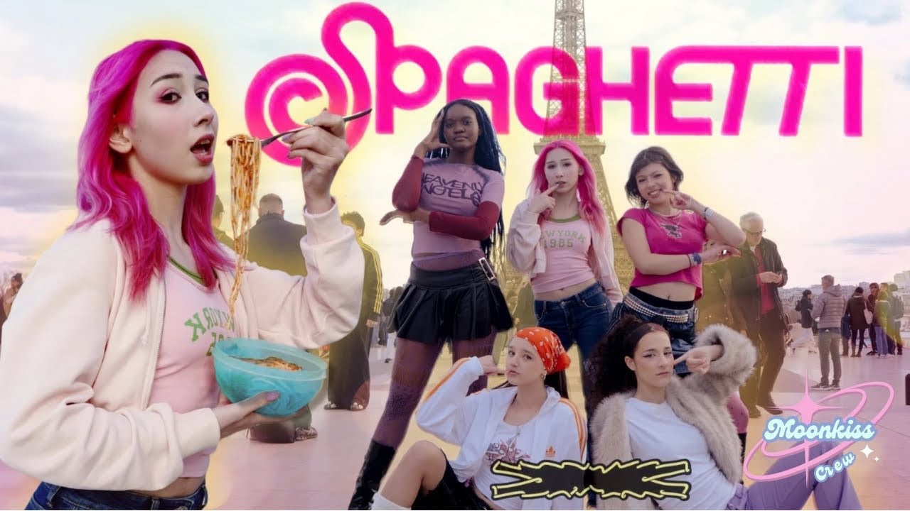 [KPOP IN PUBLIC | 24H CHALLENGE | PARIS] SPAGHETTI - LE SSERAFIM (르세라핌) dance cover by Moonkiss Crew