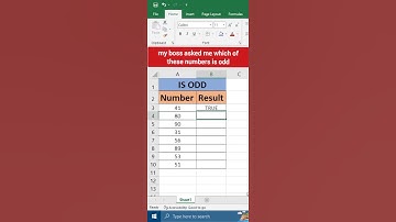 Is ODD Function in excel #viral #exceltutorial   #trendingshorts   #interviewquestions  #soths