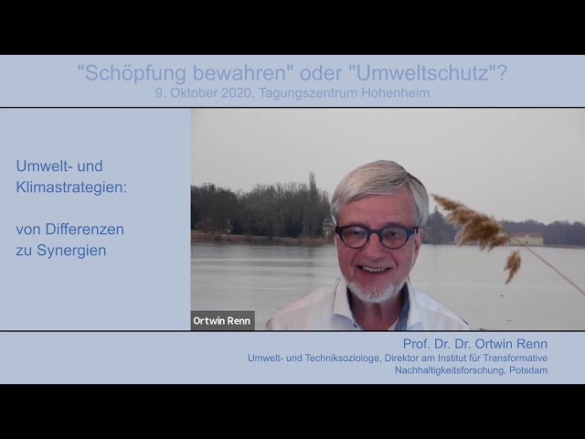 Renn: Umwelt- und Klimastrategien - von Differenzen zu Synergien;Potthast: Wildtiere vs. Weidetiere - Wessen Interessen, wer wägt ab?;Rückkehr der Wildtiere: Abschlussdiskussion;Horstmann: Wildwechsel: zum Verhältnis von Theologie und Ökologie;Kather: Vom Netz des Lebens - Dimensionen der Biodiversität;Rentz: Brücke zur Praxis: "nachhaltig predigen";Podium: Synergien für die Umweltbildung;Mieth: Wissen allein genügt nicht;Schlögl: Codierung stiftet "Welten";Renn: Von der Coronakrise zur mündigen Risikoeinschätzung;Winkler: Argumentation gegen Klimaleugner;Oord: We Protect What We Love - Photography for Spiritual Reflection and EcoJustice;Kather: Die schöpferische Dynamik der Natur – ökologisch, ästhetisch, religiös;Glaser: Insektensterben aus der Sicht des Landesbauernverbandes;Lieber: Insektensterben - Was tut das Land?;Steidle: Insektensterben - Analyse, Auswirkungen, Maßnahmen;Krogmann: Insektensterben;Leinfelder: Nachruf auf Paul Crutzen;Stahlberg: Weltfremd im Diesseits verankert?;Vogt: Schöpfungsvertrauen in Zeiten der Krisen;Losch: Planetare Nachhaltigkeit;Leinfelder: Nachruf auf Paul Crutzen;Potthast: Wildtiere vs. Weidetiere - Wessen Interessen, wer wägt ab?;Kather: Vom Netz des Lebens - Dimensionen der Biodiversität;Horstmann: Wildwechsel: zum Verhältnis von Theologie und Ökologie;Rückkehr der Wildtiere: Abschlussdiskussion;Schlögl: Codierung stiftet "Welten";Renn: Umwelt- und Klimastrategien - von Differenzen zu Synergien;Mieth: Wissen allein genügt nicht;Podium: Synergien für die Umweltbildung;Krause: Hybris – Die Reise der Menschheit zwischen Aufbruch und Scheitern;Kather: Natur als Prozess - Menschen als Teil und Gegenspieler der Natur;Honnacker: Beklagenswerte Mitwelt – Ökologische Trauerarbeit als Schlüssel zur Transformation;Wagner: Indigene Spiritualität - Impulse zur ökologischen Umkehr?;Earth for all Deutschland. Aufbruch in eine Zukunft für alle