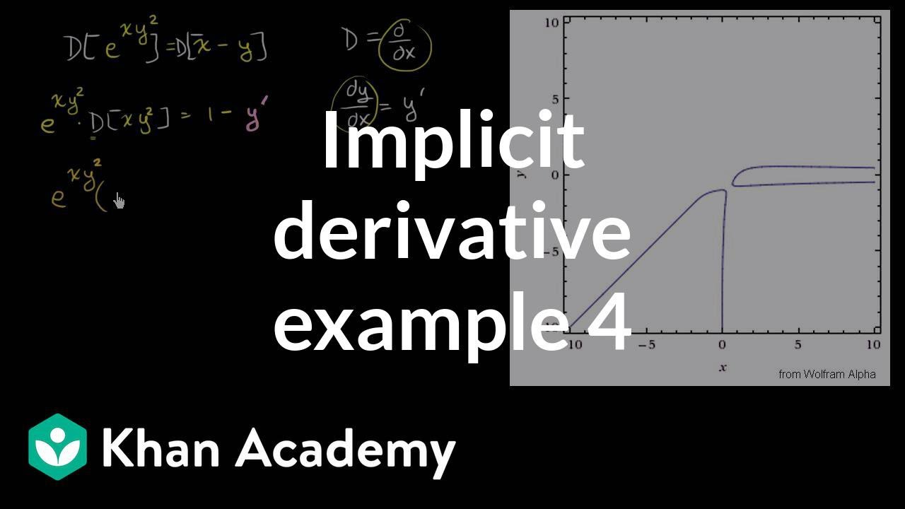 Implicit Differentiation Advanced Example Video Khan Academy