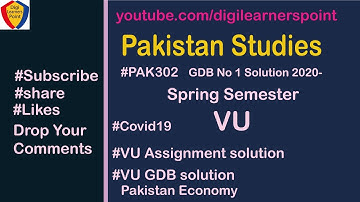 PAK302 GDB No 1 Solution 2020-Spring Semester-VU-Pakistan Studies