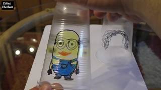 DIY Minion design game from plastic cup for kids