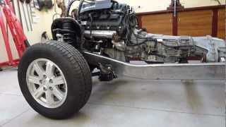 Modern Grand Cherokee suspension in a Willys Truck frame. GrandWillys Project 3.